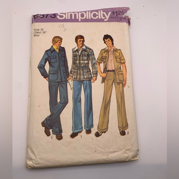 Vintage Simplicity Men’s Sewing Pattern - Picture 1 of 7